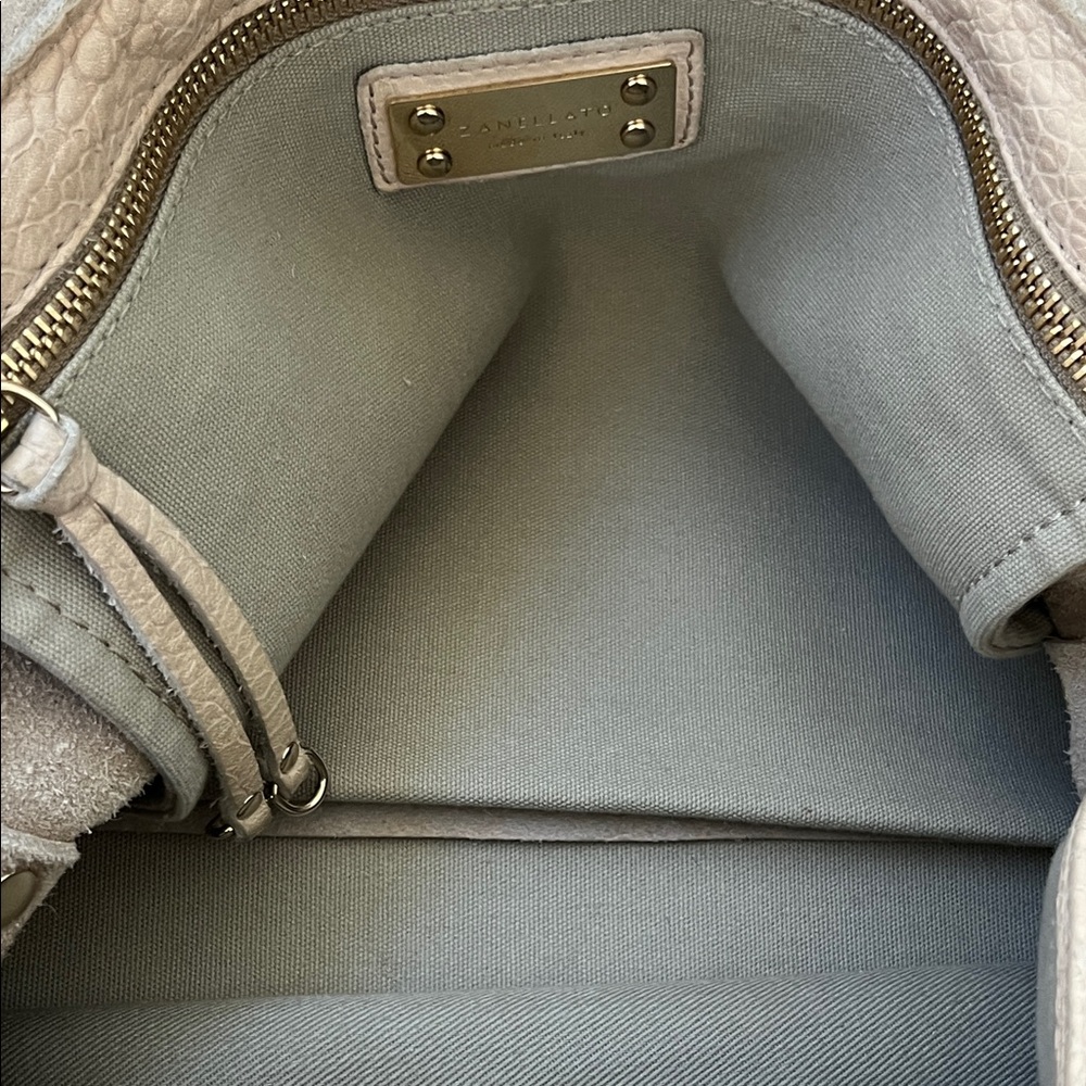 Zanellato Postina Beige Leather Crossbody Made in Italy with double Turnlock - Picture 14 of 16